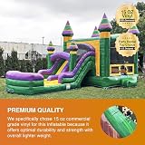 JumpOrange 13’ x 31’ x 15’ Amazon River Commercial Grade Bounce House with Dual Lane Slide